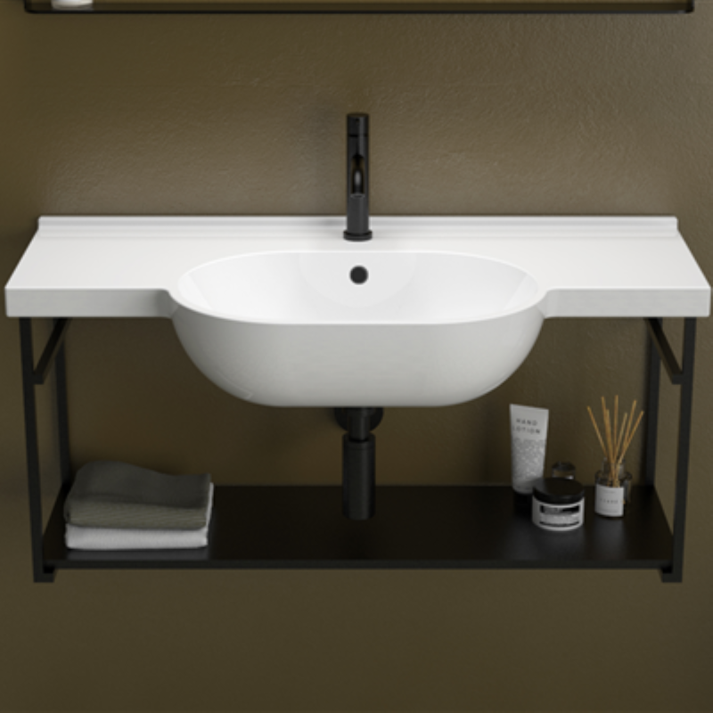MODE SUSPENDED WASHBASIN WITH STRUCTURE 80X49 - GLOBO