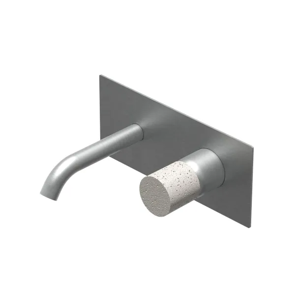 MISCELATORE MONOCOMANDO AD INCASSO PER LAVABO DIAMETRO 35 INOX CONCRETE - RITMONIO