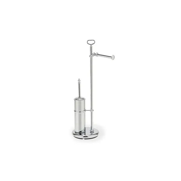 TOILET BRUSH AND TOILET ROLL  HOLDER STAND H65 - SCARABEO