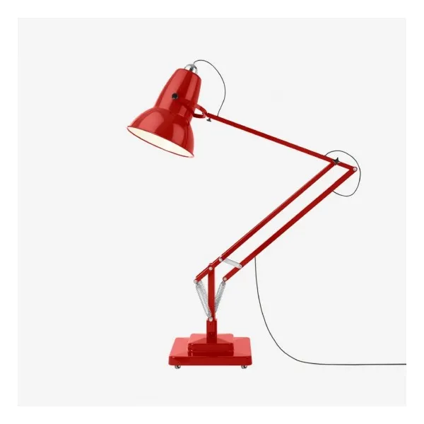 ANGLEPOISE ORIGINAL 1227 GIANT FLOOR LAMP SLATE  CRIMSON RED GLOSS FINISH -  ANGLEPOISE