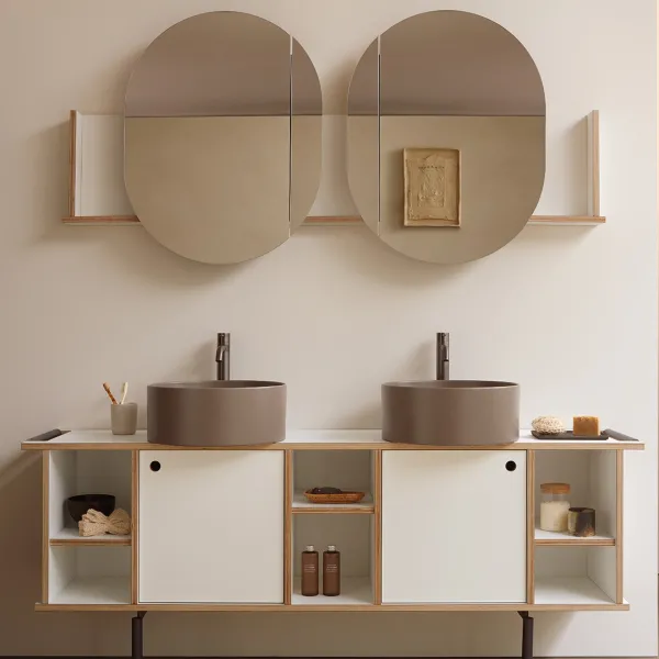 DOUBLE MIRROR THEO CONTAINER  - CIELO