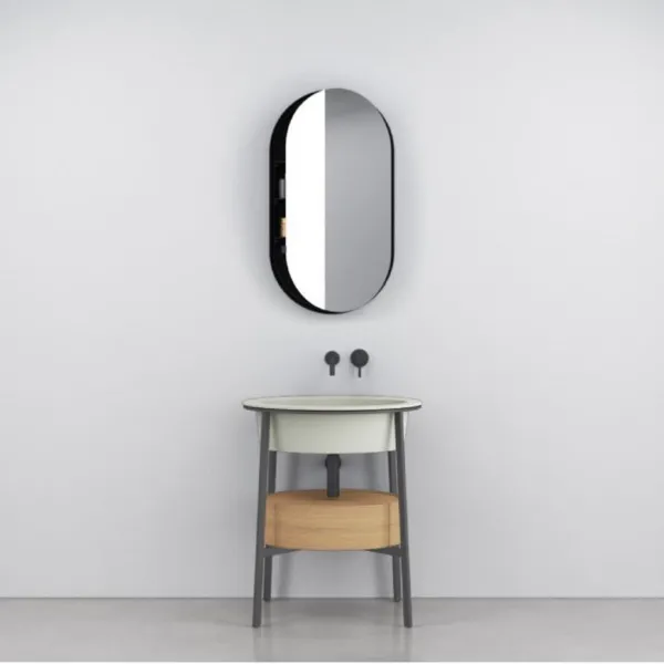COMPOSITION OVAL BOWL CABINET WITH BASIN - CIELO