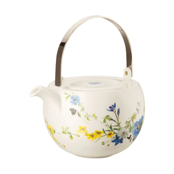 BRILLANCE BONE CHINA FLEURS DES ALPES TEAPOT  -ROSENTHAL