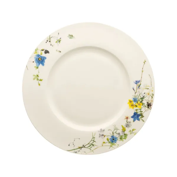 BRILLANCE BONE CHINA FLEURS DES ALPES FLAT PLATE WITH FLAP I -  ROSENTHAL