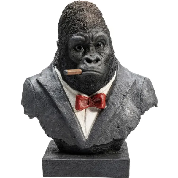 DECORATIVE FIGURE IN THE SHAPE OF A GORILLA WITH TUXEDO - KARE