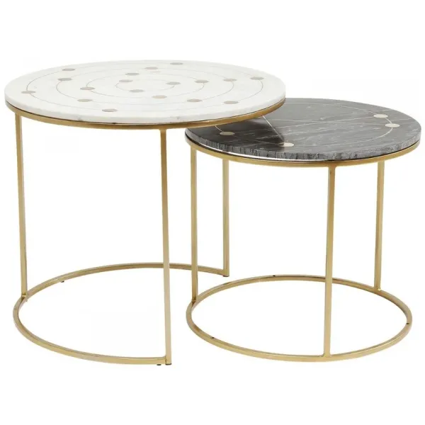 MYSTIC ROUND SIDE TABLE SMALL (2/SET) - KARE