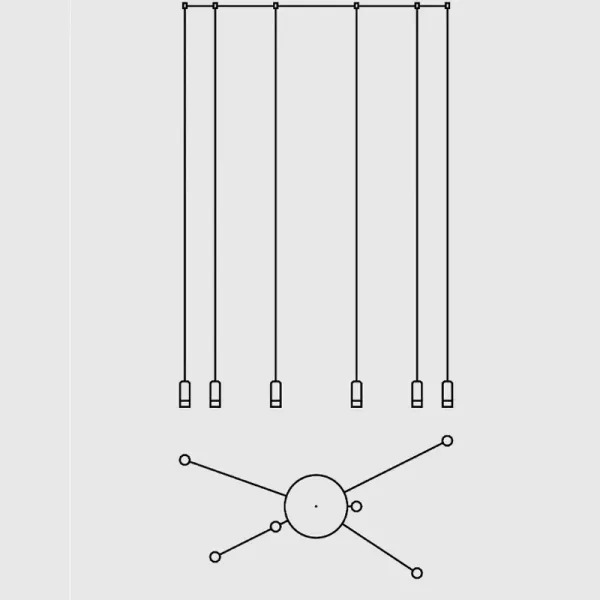 LAMPADA A SOSPENSIONE WIREFLOW FREE FORM DALI - VIBIA