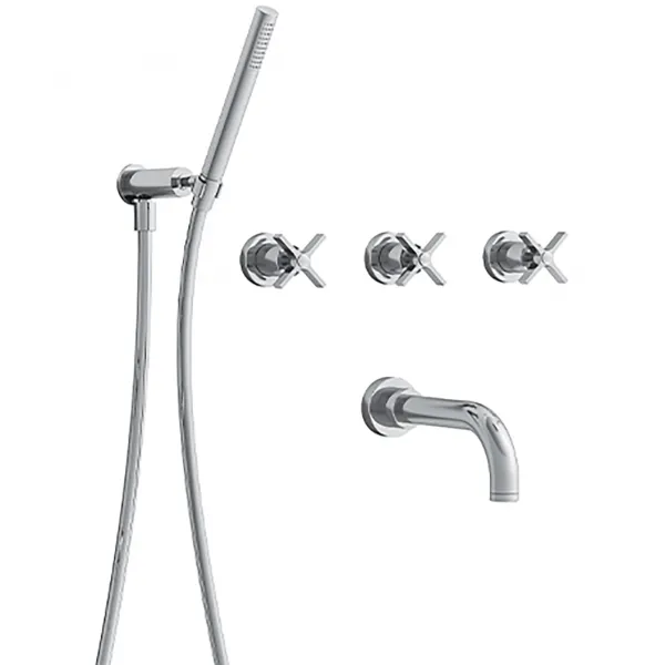 CONTEMPORARY LINES CROSS ROAD WALL MOUNTED BATH MIXER GROUP -  CRISTINA