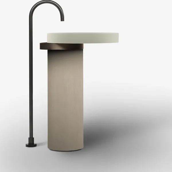 ECCENTRICO FREESTANDING BATHTUB LIMESTONE WITH STRUCTURE IN ONYX - FALPER