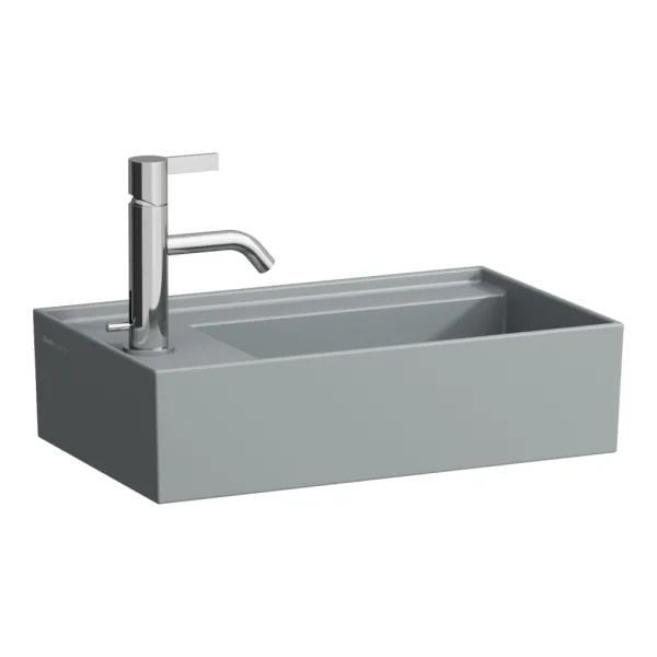 SMALL WALL-MOUNTED BASIN 46 WITH LEFT TAP TOP KARTELL -LAUFEN