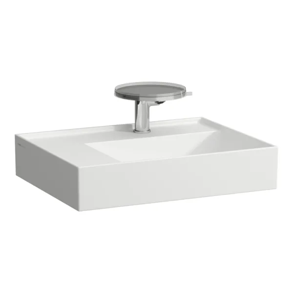 WALL-MOUNTED BASIN 60 WITH SHELF ON THE LEFT KARTELL -LAUFEN