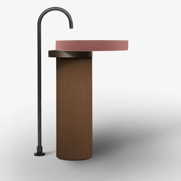 ECCENTRICO FREESTANDING WASHBASIN TERRACOTTA WITH ONYX STRUCTURE - FALPER