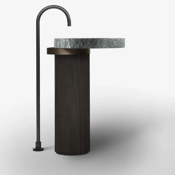 ECCENTRICO FREESTANDING WASHBASIN GREY SAINT LAURENT WITH ONYX STRUCTURE - FALPER