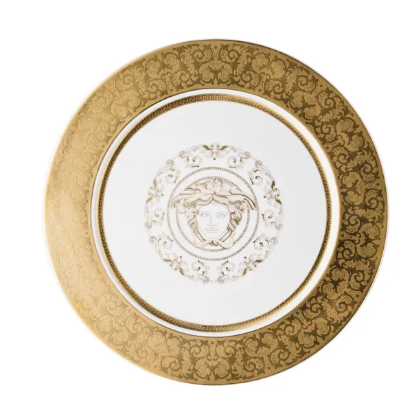 MEDUSA GALA GOLD SERVICE PLATE - ROSENTHAL VERSACE