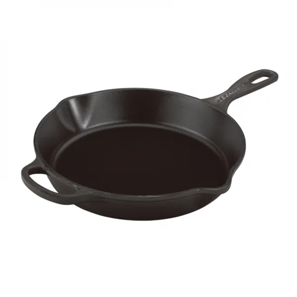 CAST IRON ROUND SKILLET DEEP 26 MATT BLACK - LE CREUSET