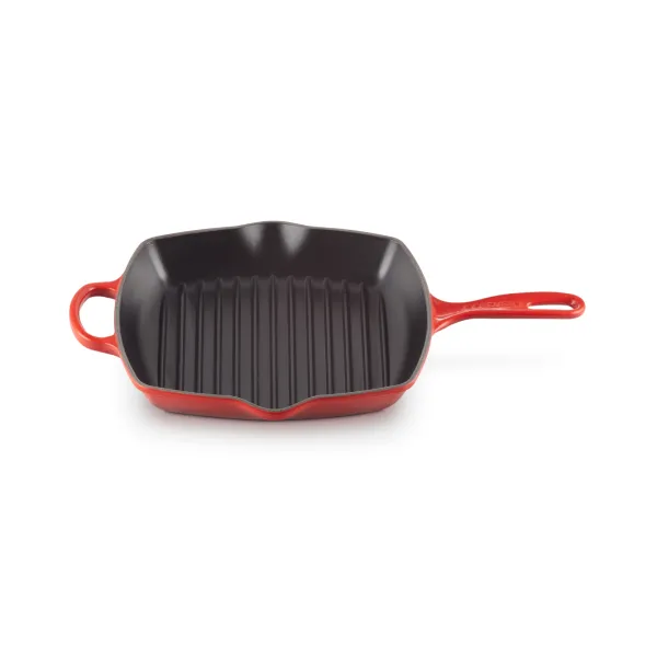 SQUARE SKILLET GRILL 26 CHERRY - LE CREUSET