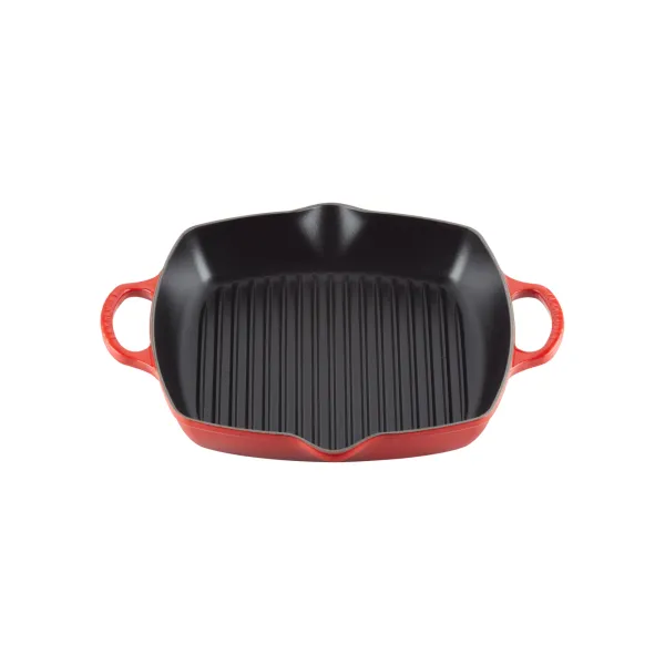 PADELLA GRILL QUADRATA PROFONDA 30 CILIEGIA - LE CREUSET