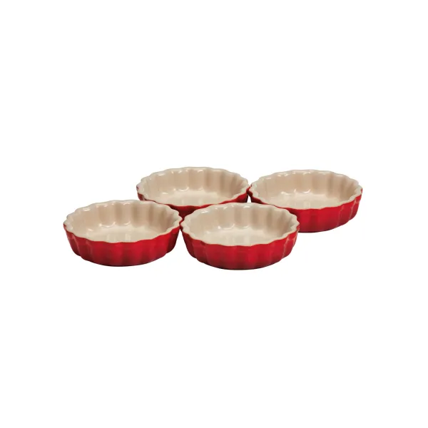 SET DI 4 TORTIERE TRADITION 11 CILIEGIA  - LE CREUSET